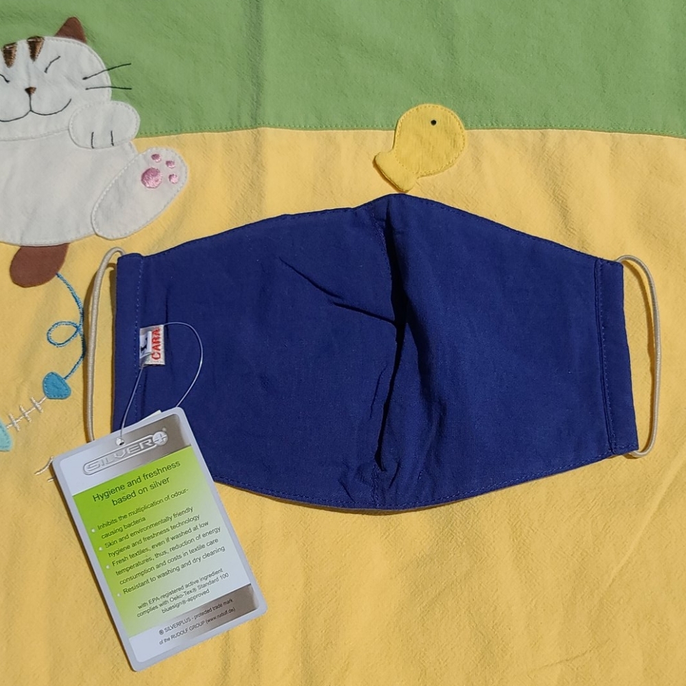 HTF 1 Blue Adult Embroidered Mask - Hikosen Cara - Picture 2 of 10